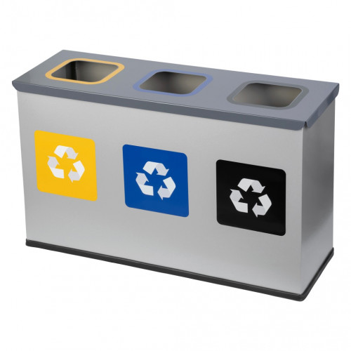 3 dalių MINI rūšiavimo šiukšliadėžė 3 x 12 l "Eco Station"